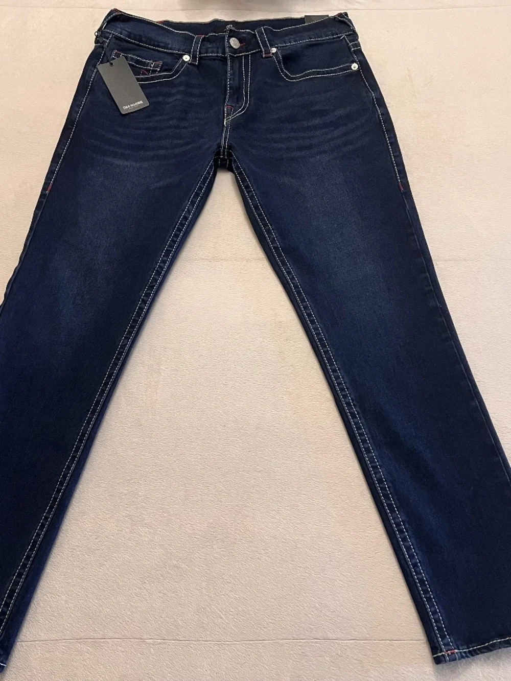 TRUE RELIGION Men's Ralaxed Slim Jeans Dark Wash Denin Stright Leg Sz 34 X 32